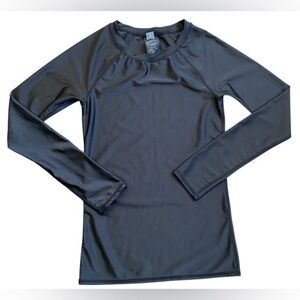 Volcom Charcoal Boys Long Sleeve Rash Guard Shirt Size XS